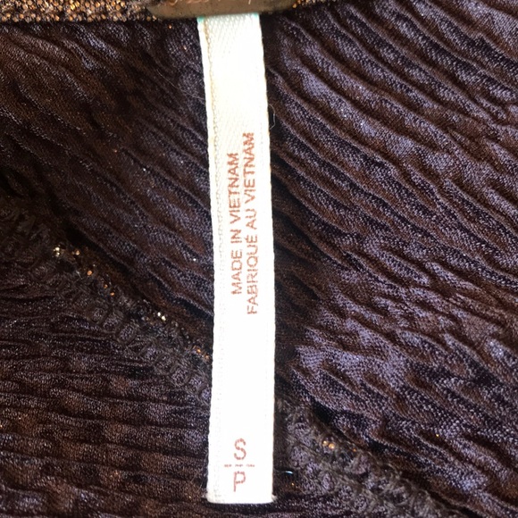 Free People Moonage Daydream Bronze Metallic Party Dress Size Small - Picture 13 of 15